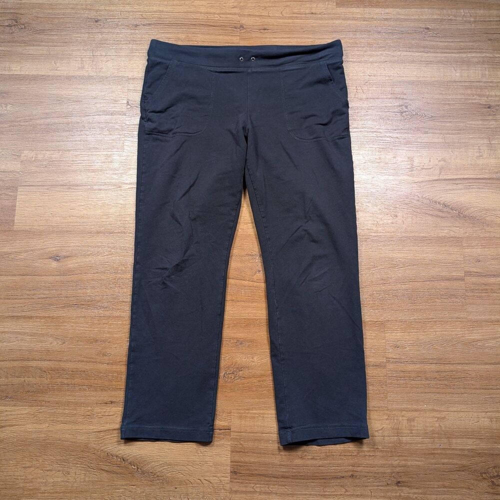 LL Bean Ultrasoft Sweats Sweatpants Womens Medium Petite Black Straight Leg
